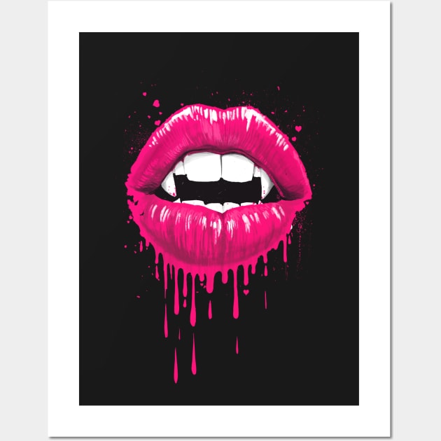 Vampire lips Wall Art by NikKor